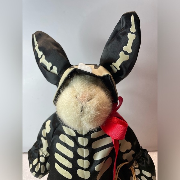 Sugarloaf Halloween Skeleton Costume Plush Rabbit Capybara Bunny Ears - Picture 6 of 7